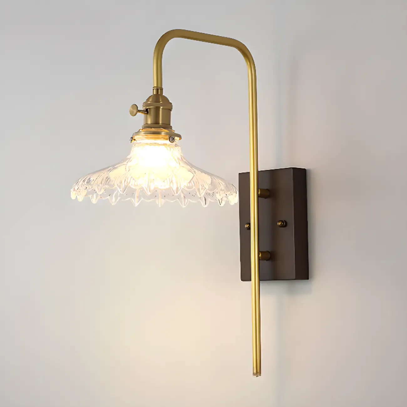 Retro Golden Skeleton Bedside LED Wall Light Image - 11