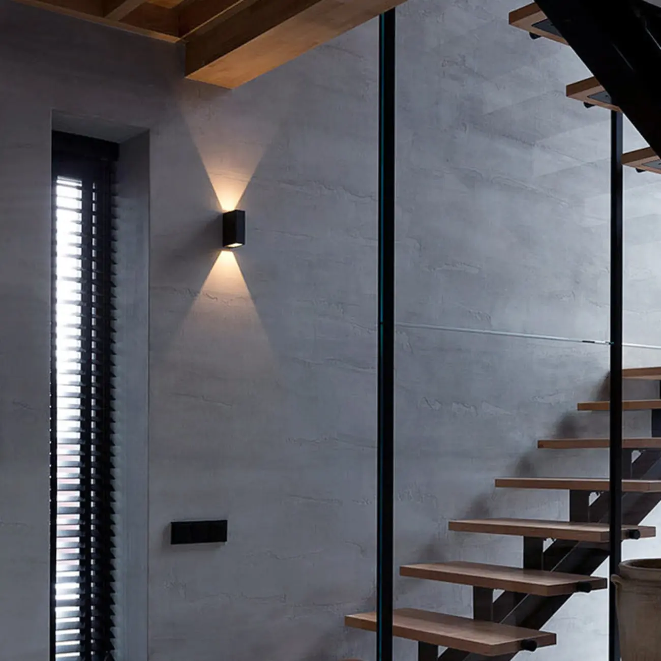 Modern Rectangular Indoor Dual Sides Light Wall Sconce  Image - 1 | homeyfad