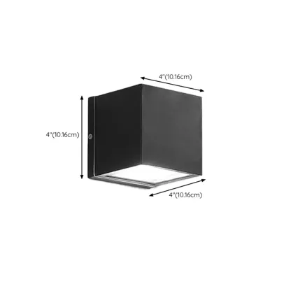 Modern Rectangular Indoor Dual Sides Light Wall Sconce  #size