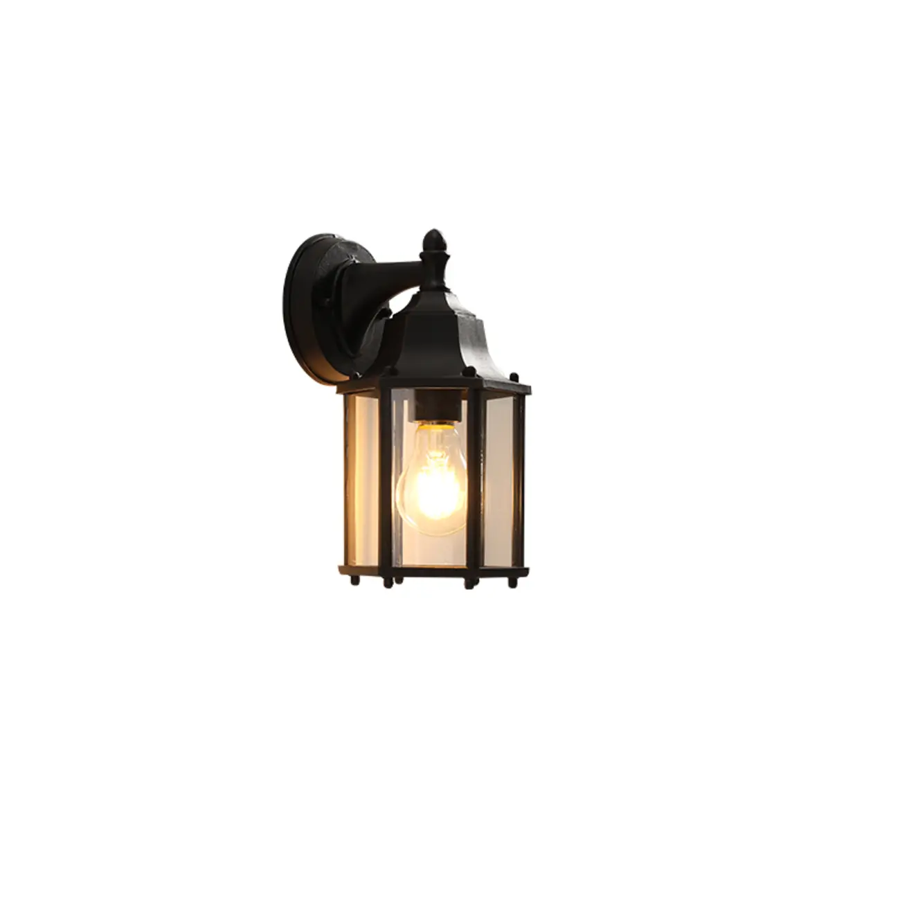 Industrial Cage Outdoor Black Wall Sconce Light  Image - 3 | homeyfad