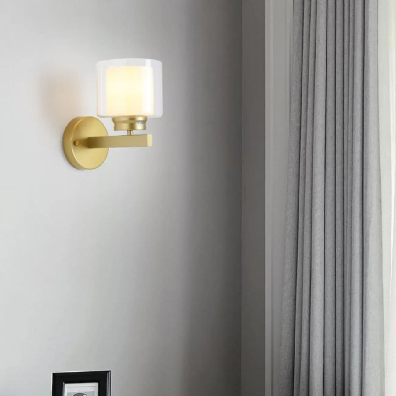 Transparent Glass Shade Cylinder Wall Sconce Image - 11 | homeyfad