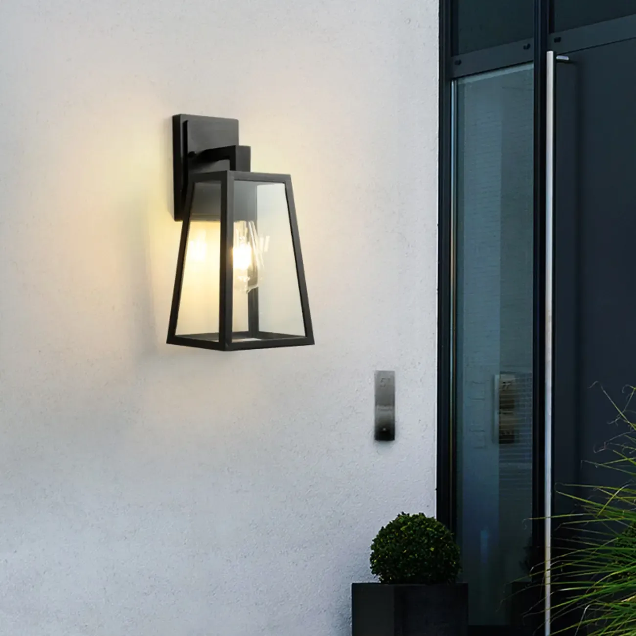 Industrial Cage Outdoor Black Wall Sconce Light  Image - 4