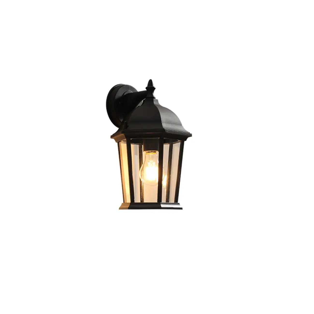 Industrial Cage Outdoor Black Wall Sconce Light  Image - 5 | homeyfad