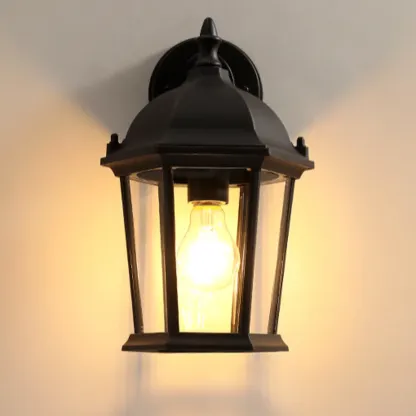 Industrial Cage Outdoor Black Wall Sconce Light  Image - 10