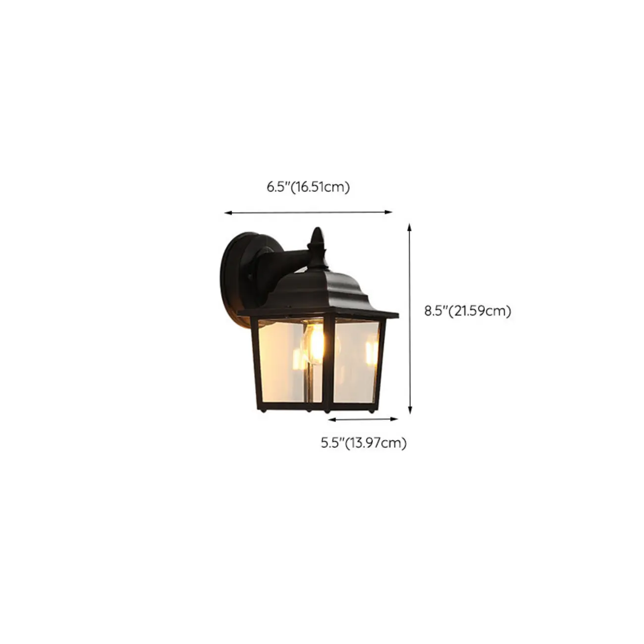 Industrial Cage Outdoor Black Wall Sconce Light  #size | homeyfad