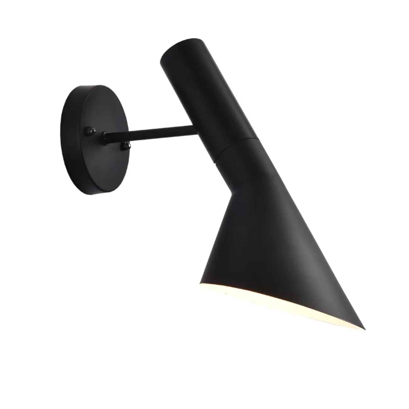 Minimalistic Black Cone Metal Wall Light  Image - 6 | homeyfad