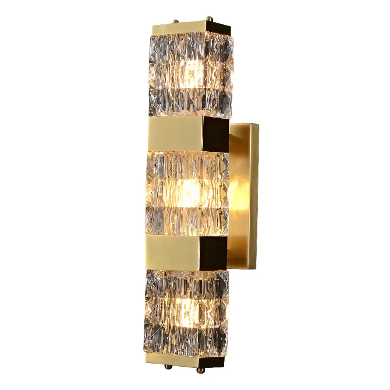 Modern Crystal Wall Light with Brass for Indoor Decor Image - 5