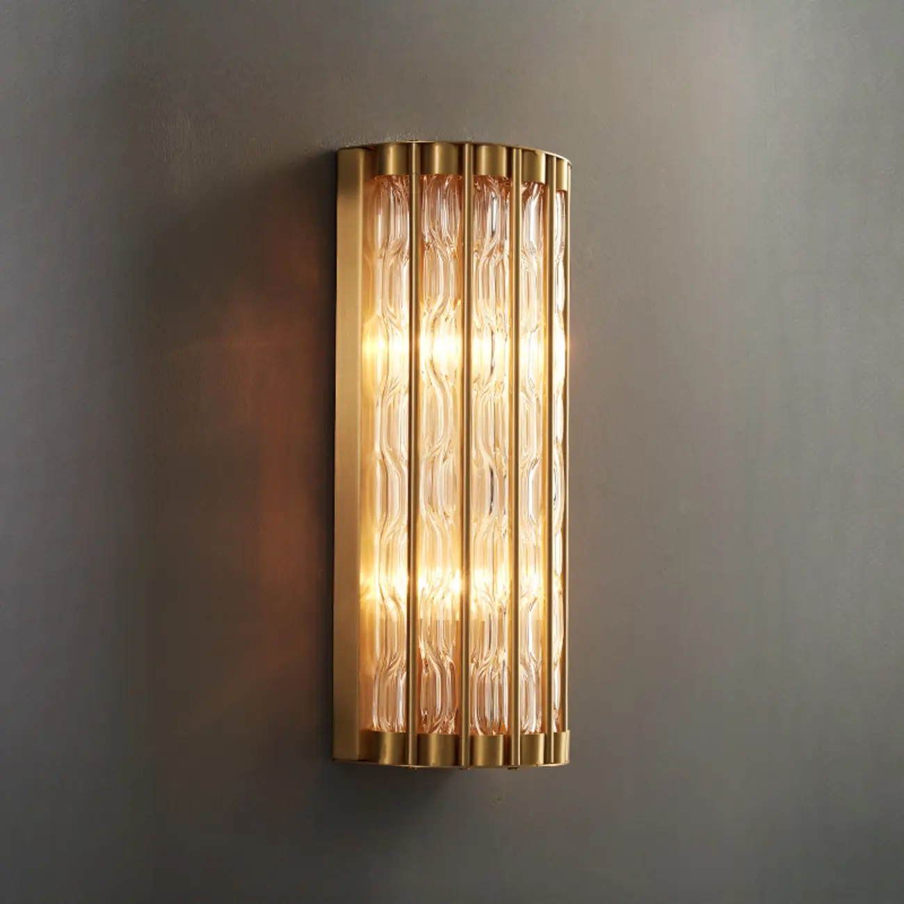 Modern Crystal Wall Light with Brass for Indoor Decor Image - 6 | homeyfad