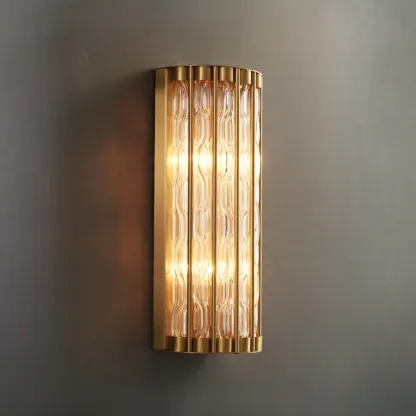 Modern Crystal Wall Light with Brass for Indoor Decor Image - 6