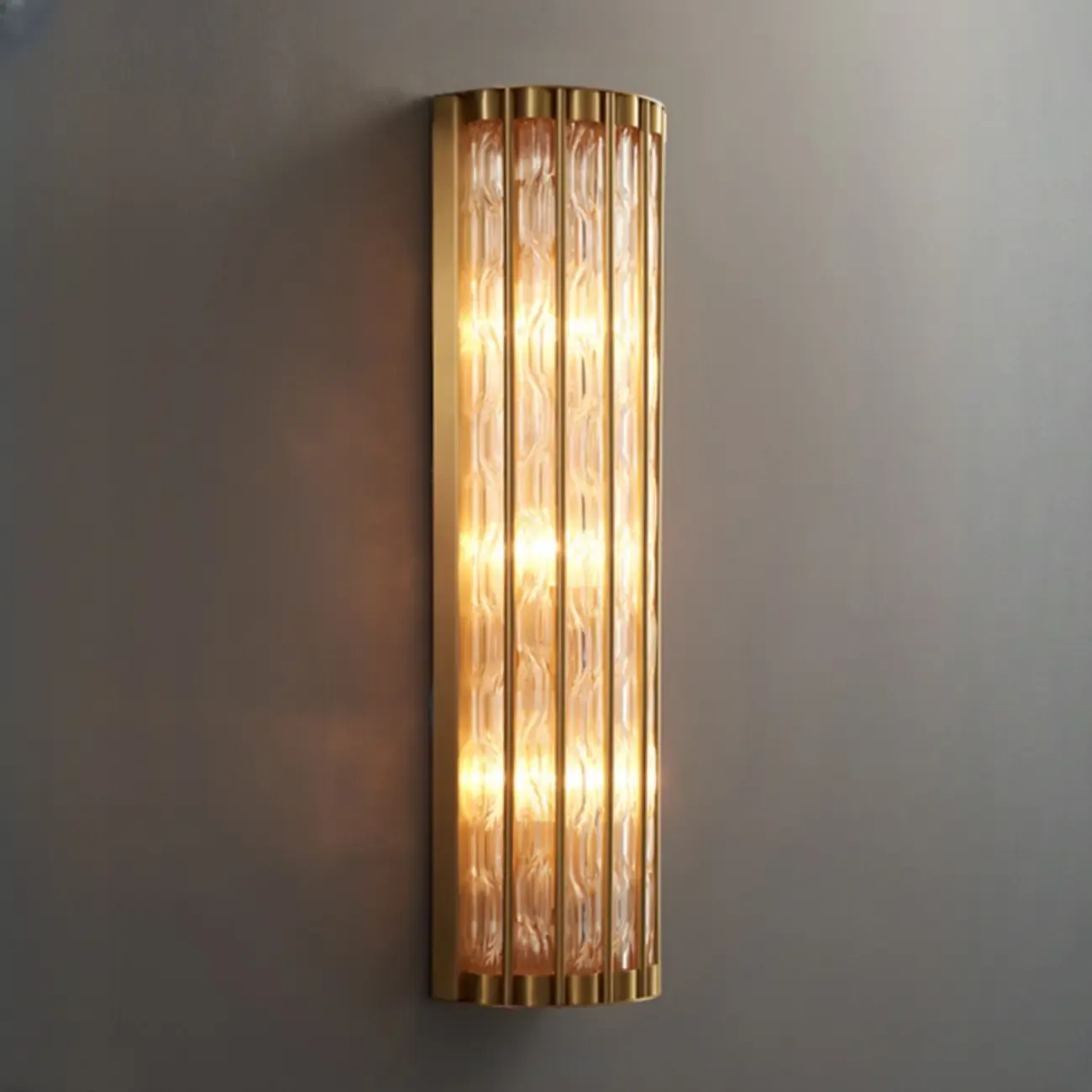 Modern Crystal Wall Light with Brass for Indoor Decor Image - 8