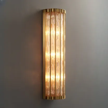 Modern Crystal Wall Light with Brass for Indoor Decor Image - 8