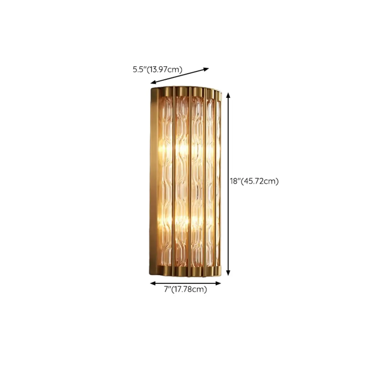 Modern Crystal Wall Light with Brass for Indoor Decor Image - 15