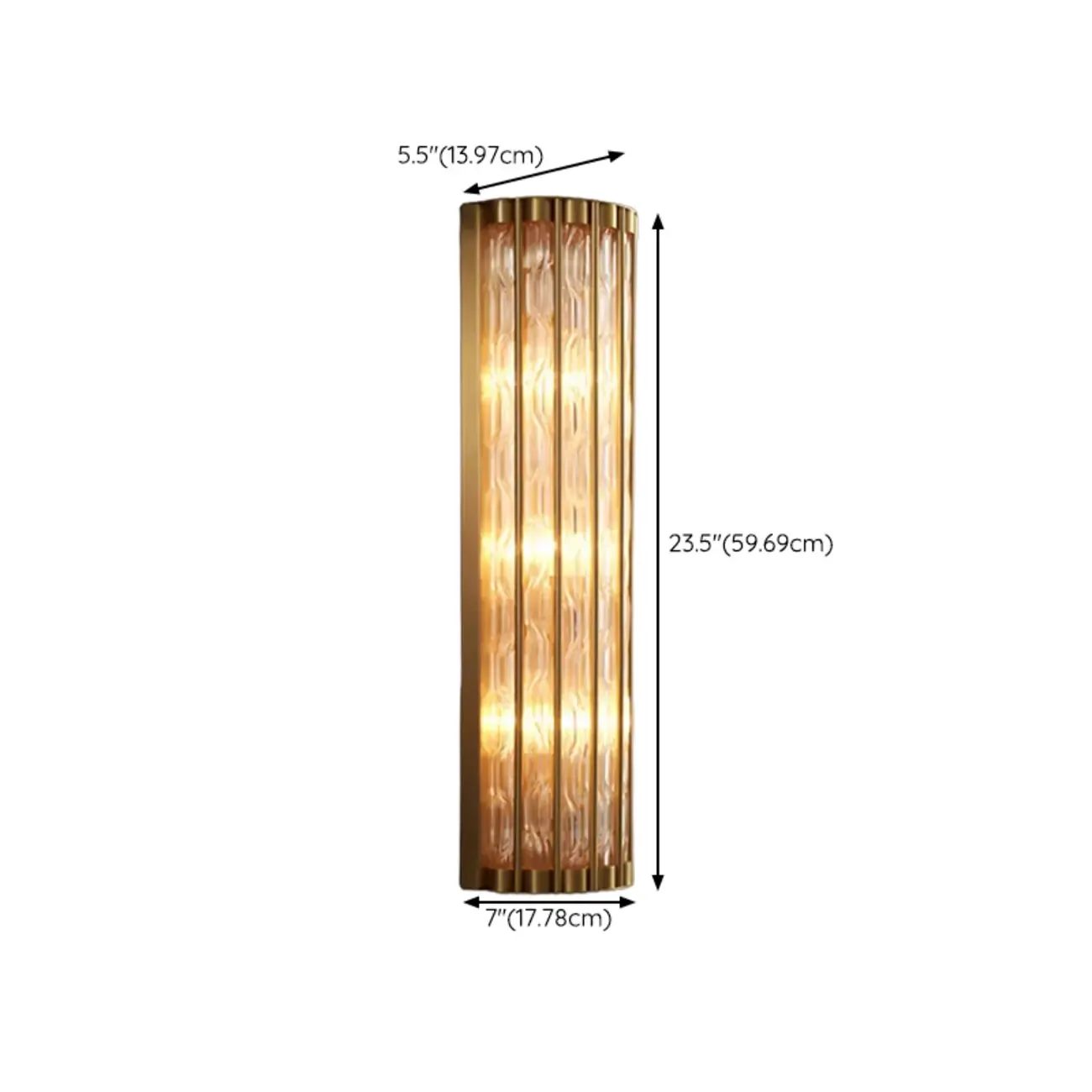 Modern Crystal Wall Light with Brass for Indoor Decor Image - 16