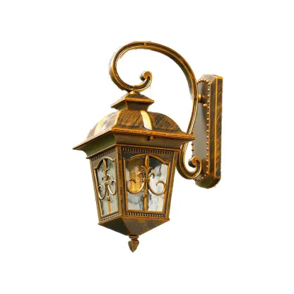 Vintage Aluminum Bronze Curved Arm Wall Light Image - 13