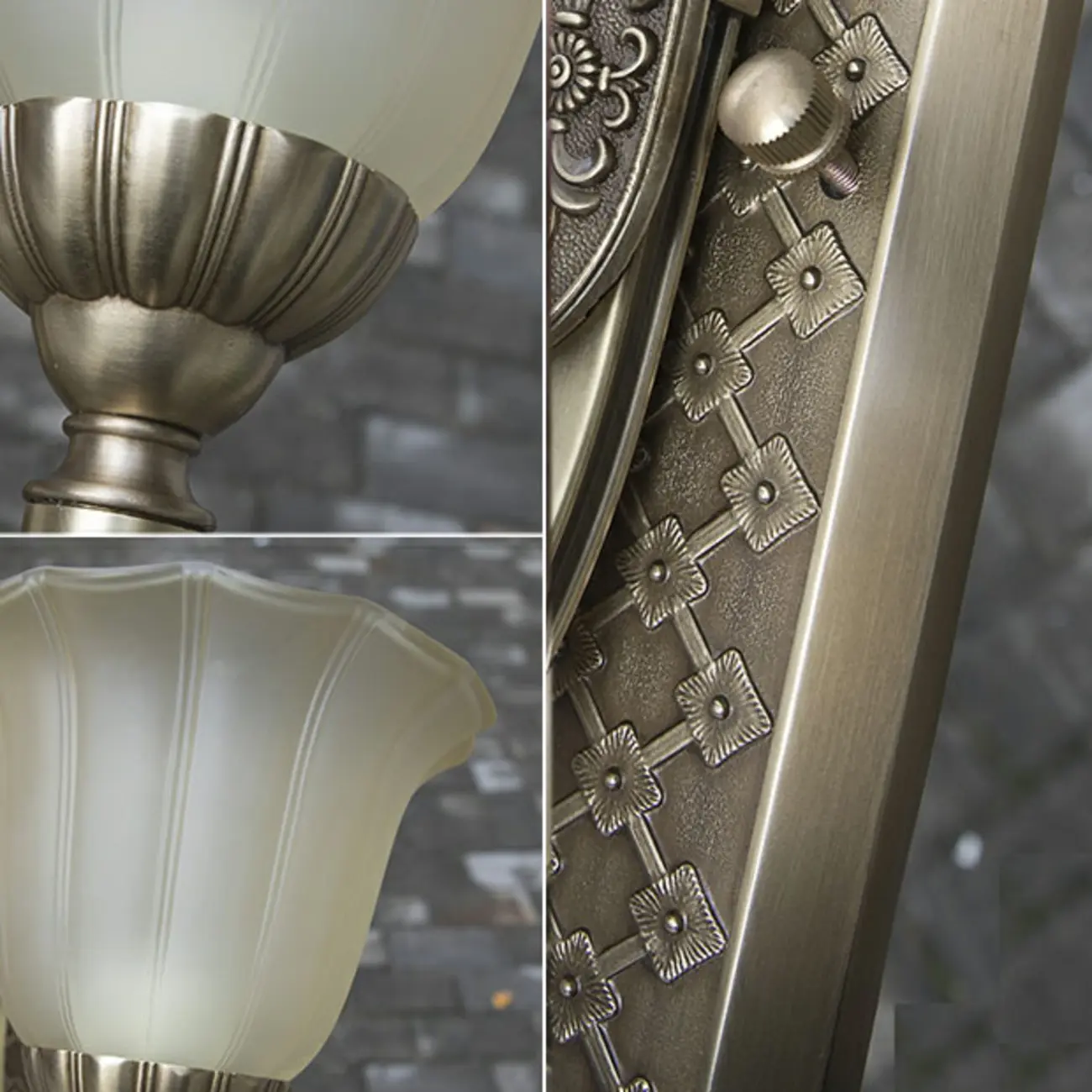 Retro Gold Frame Wall Sconce Lamp with Crystal Pendant  Image - 4 | homeyfad