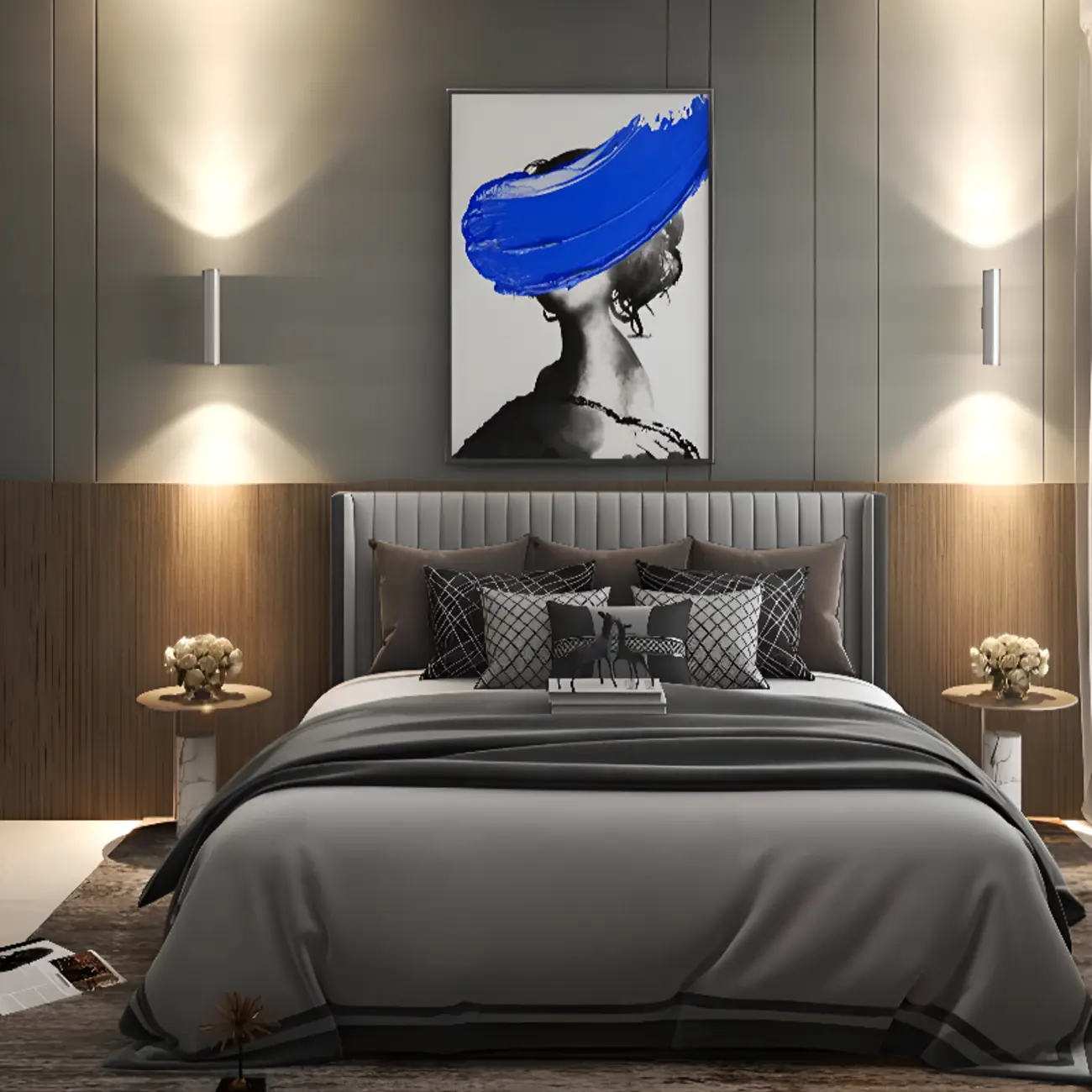 Modern Cylinder Black Double Headed Bedside Wall Light  Image - 8 | homeyfad