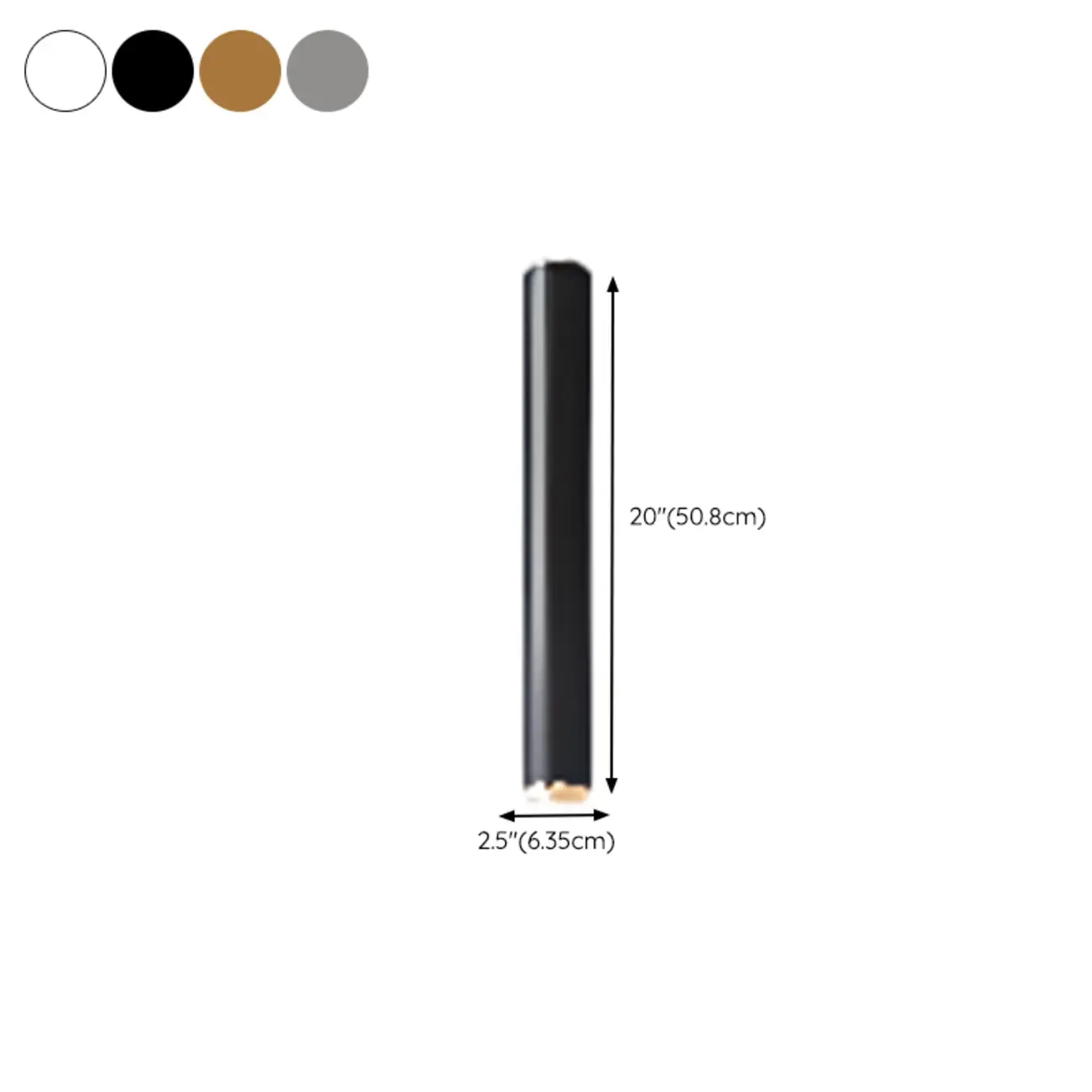 Modern Cylinder Black Double Headed Bedside Wall Light #size