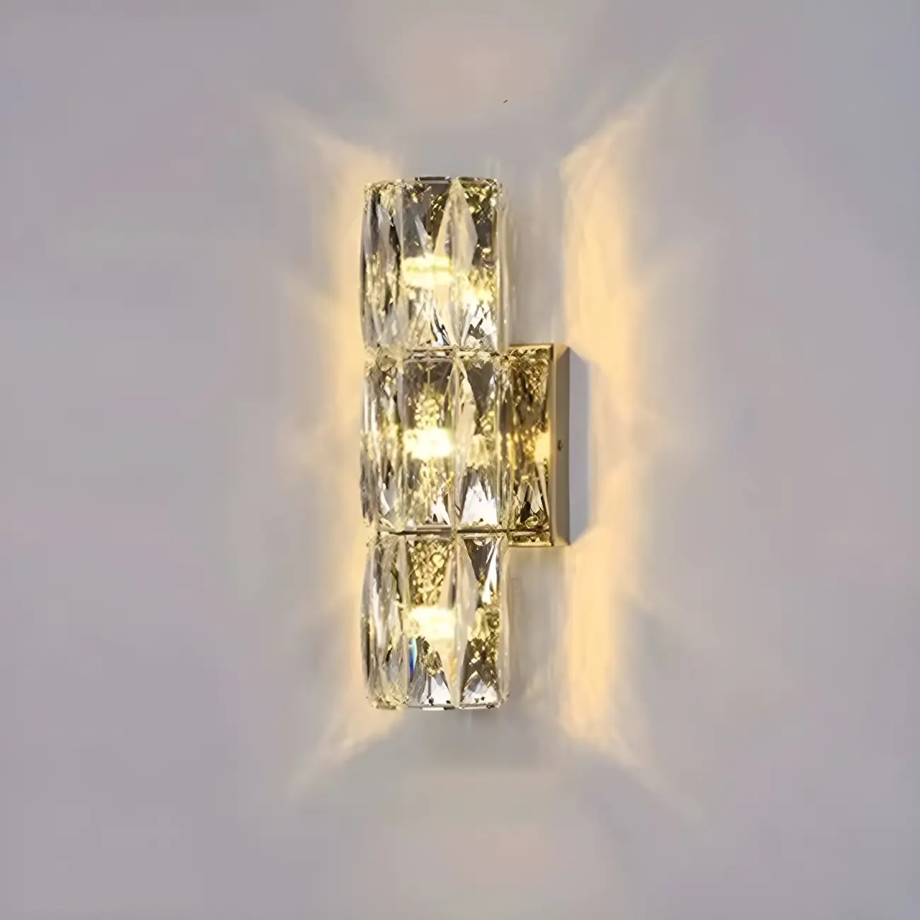 Modern Unique Cylinder Steel Wall Sconce with Crystal Image - 11 | homeyfad
