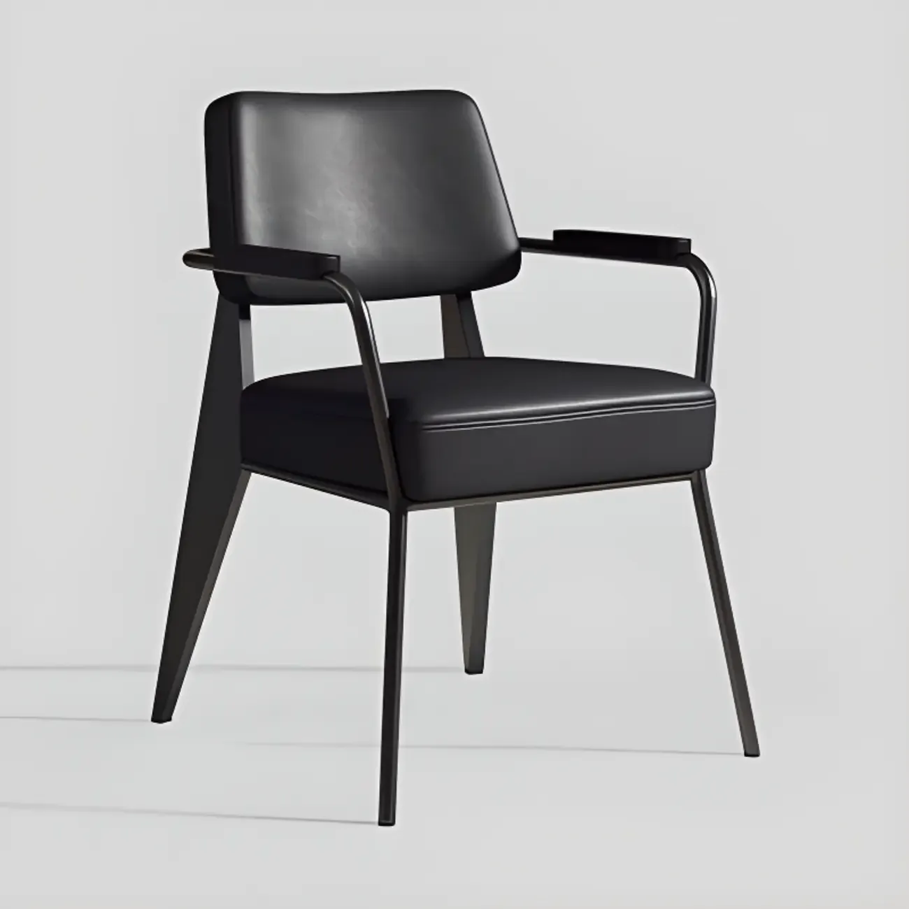 Modern Upholstered Dining Chair in Yellow with Armrest and Open Back Image - 12
