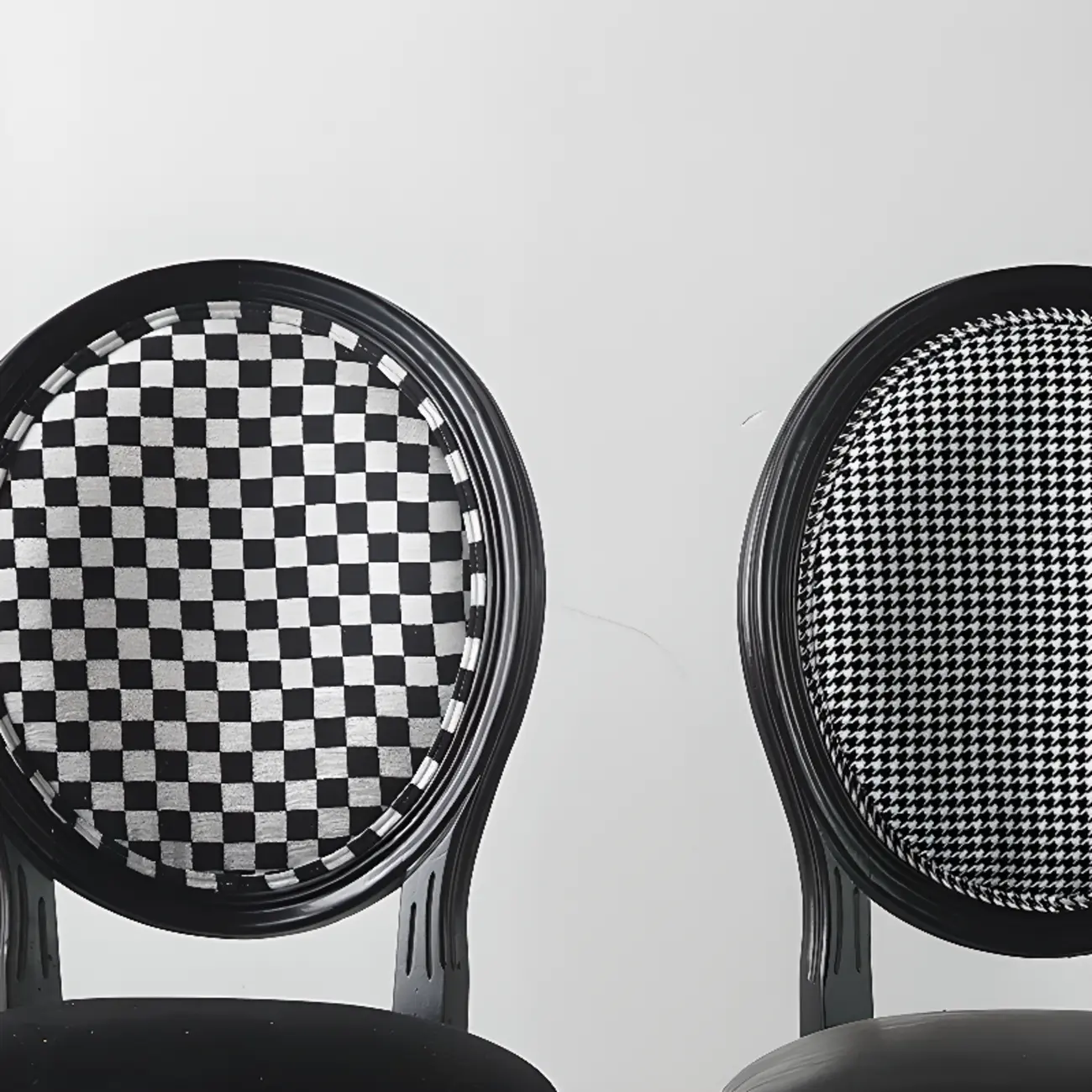 Vintage Dining Chair Faux Leather Upholstery with Back Image - 10 | homeyfad