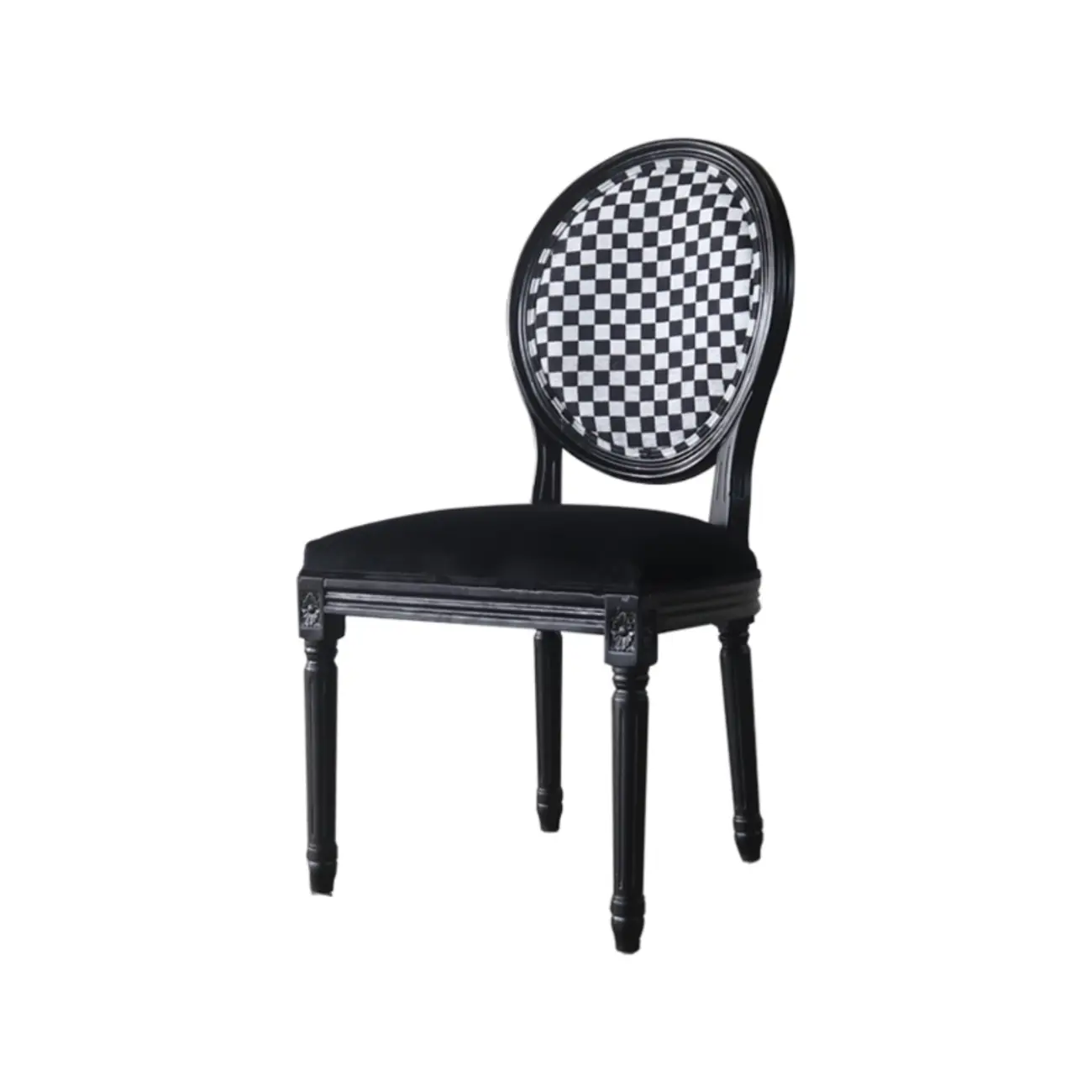 Vintage Dining Chair Faux Leather Upholstery with Back Image - 12 | homeyfad