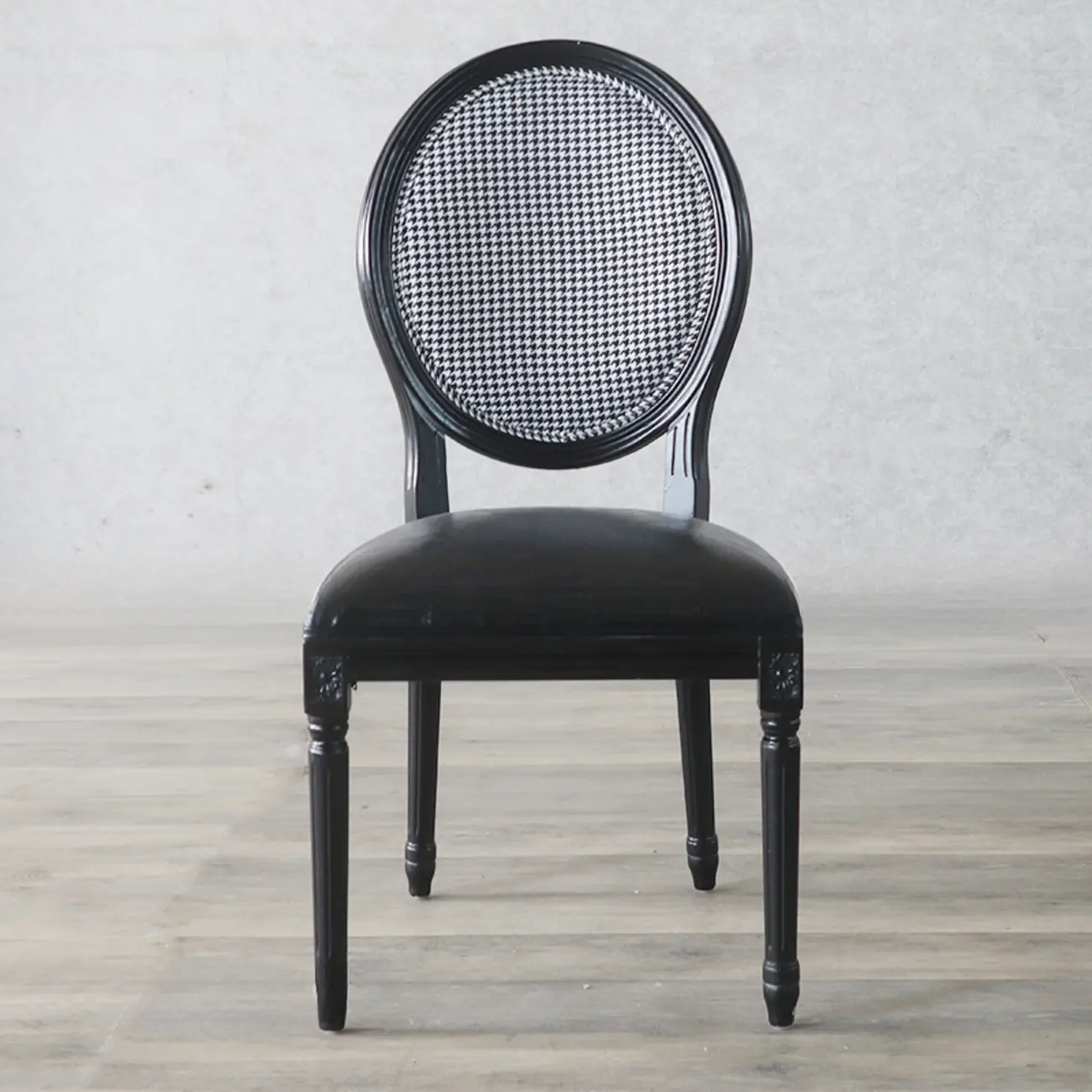 Vintage Dining Chair Faux Leather Upholstery with Back Image - 23 | homeyfad