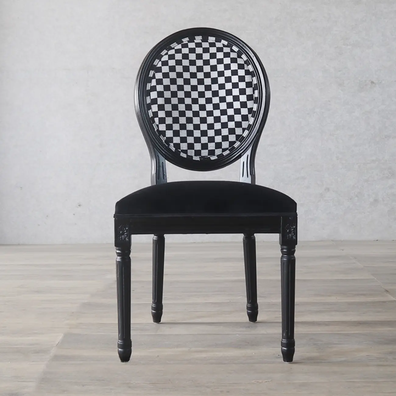 Vintage Dining Chair Faux Leather Upholstery with Back Image - 24 | homeyfad