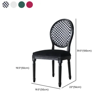 Vintage Dining Chair Faux Leather Upholstery with Back #size