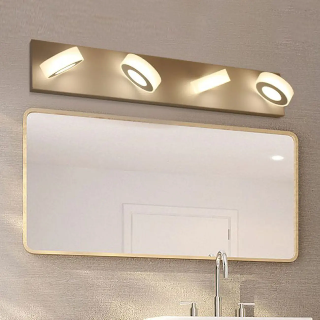 Modern LED Bathroom Vanity Light with Geometric design Image - 4 | homeyfad