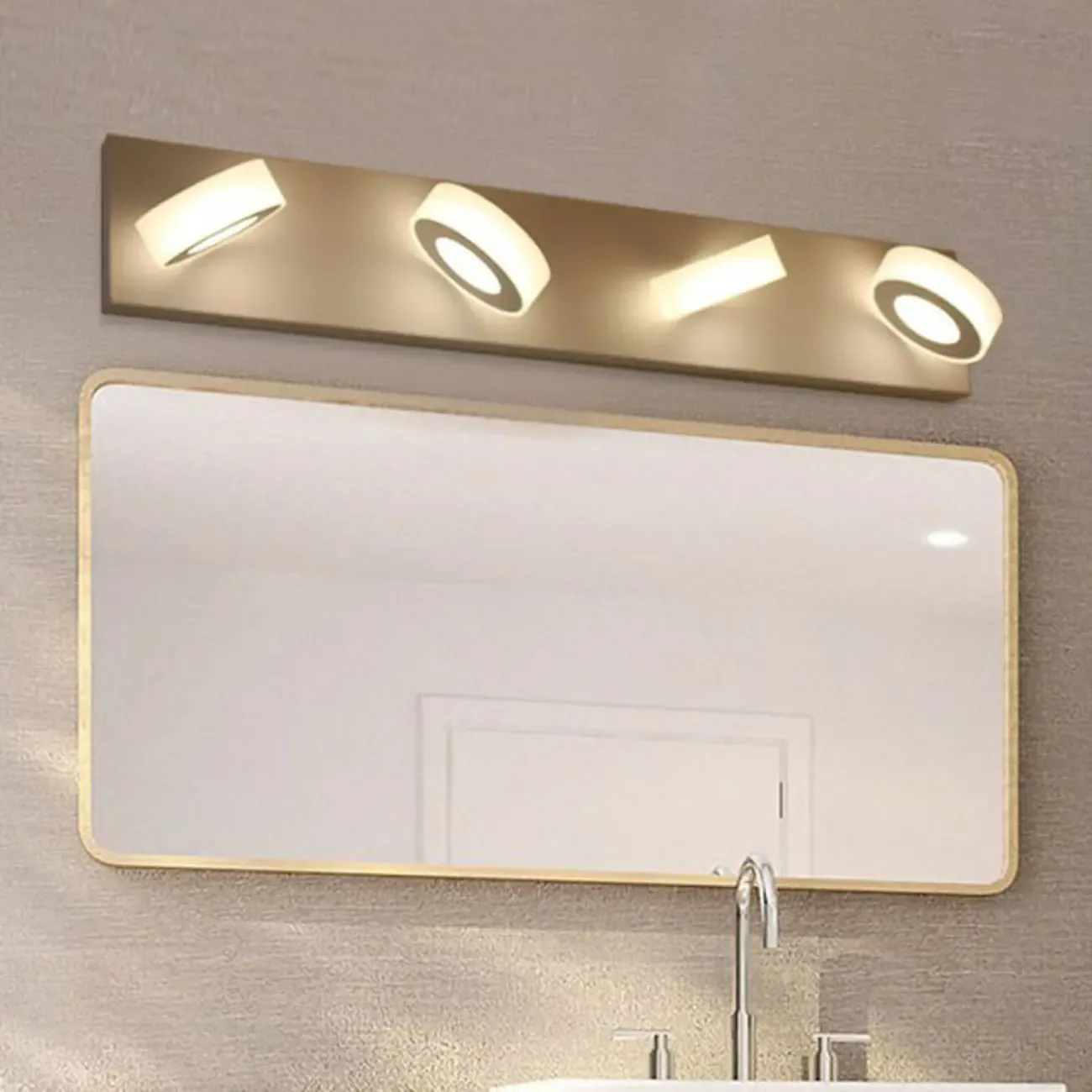 Modern LED Bathroom Vanity Light with Geometric design Image - 4