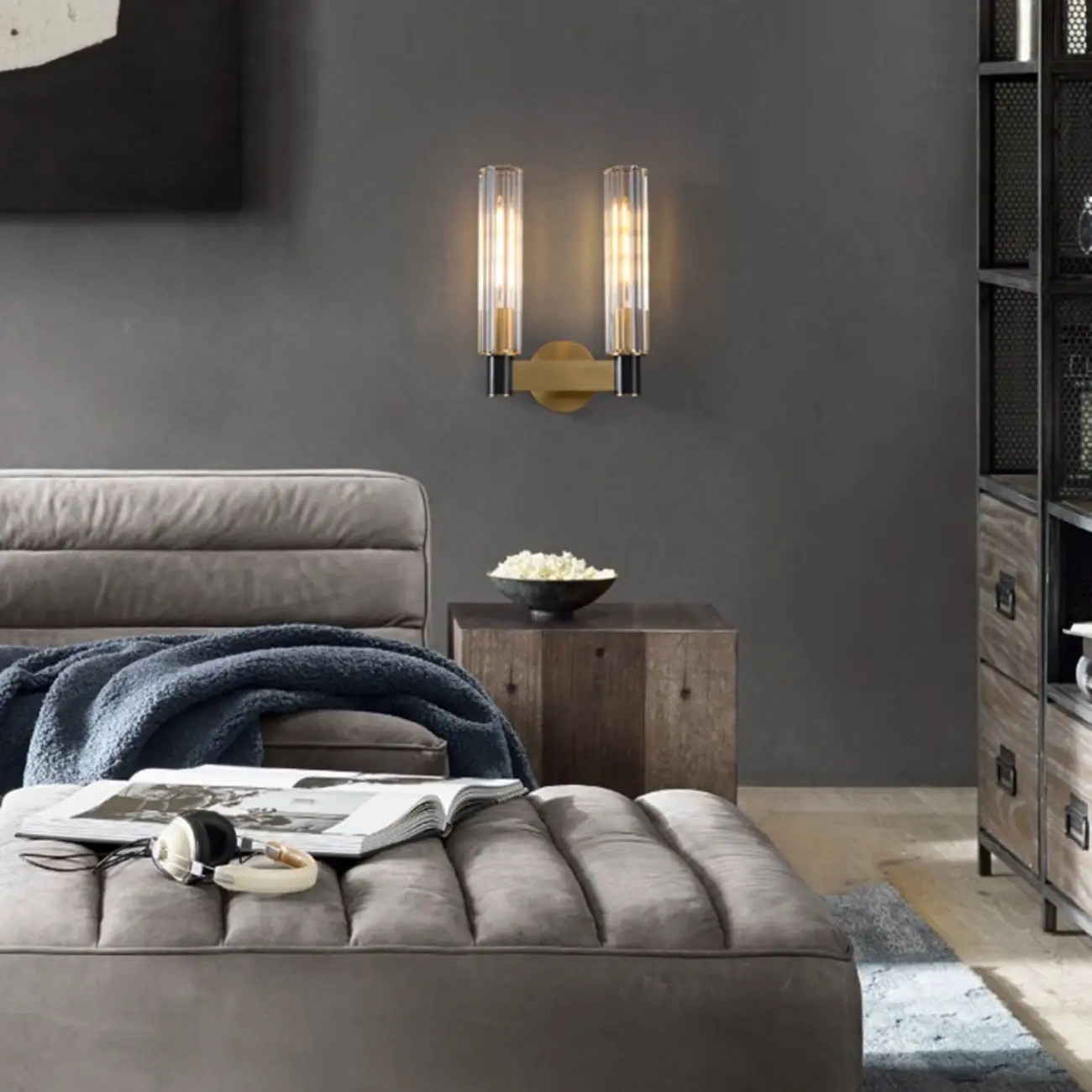 Mini Cylinder-Shaped Crystal LED Vanity Light for Bathroom Image - 6 | homeyfad