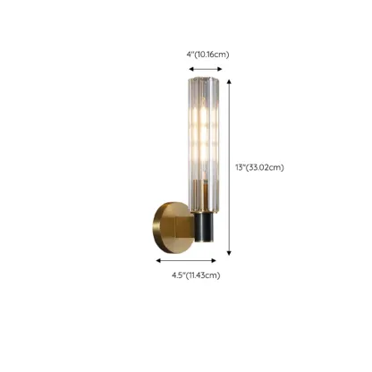 Mini Cylinder-Shaped Crystal LED Vanity Light for Bathroom #size