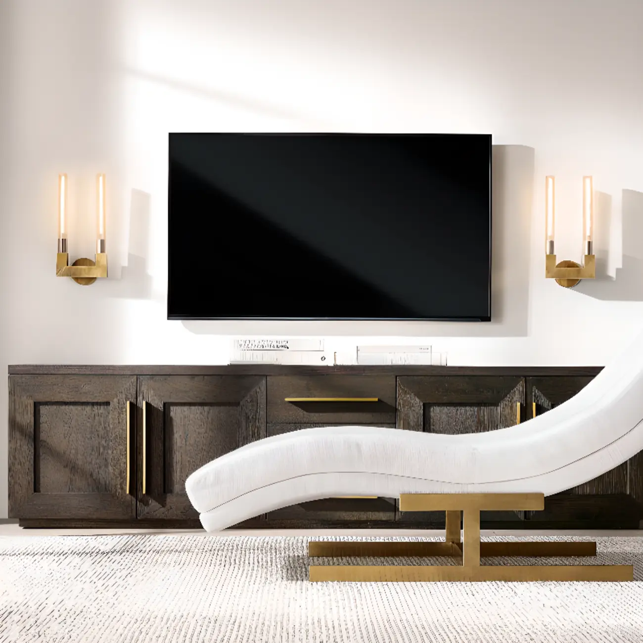 Modern Straight Brass Wall sconce for Elegant Bathroom Image - 6 | homeyfad