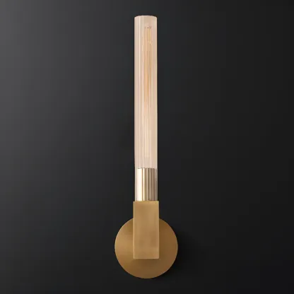 Modern Straight Brass Wall sconce for Elegant Bathroom Image - 8