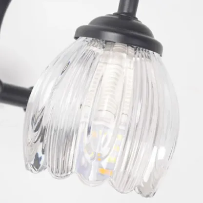 3-Light Vintage Bathroom Vanity Light with Glass Arc Shade Image - 9