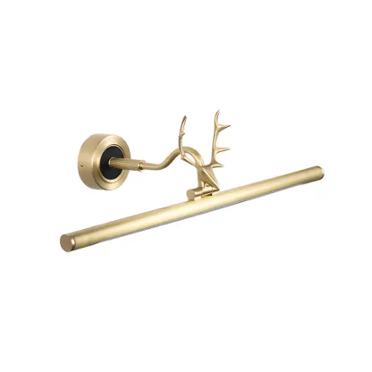 Modern Linear Gold Bathroom Vanity Light with Antler Design  Image - 6