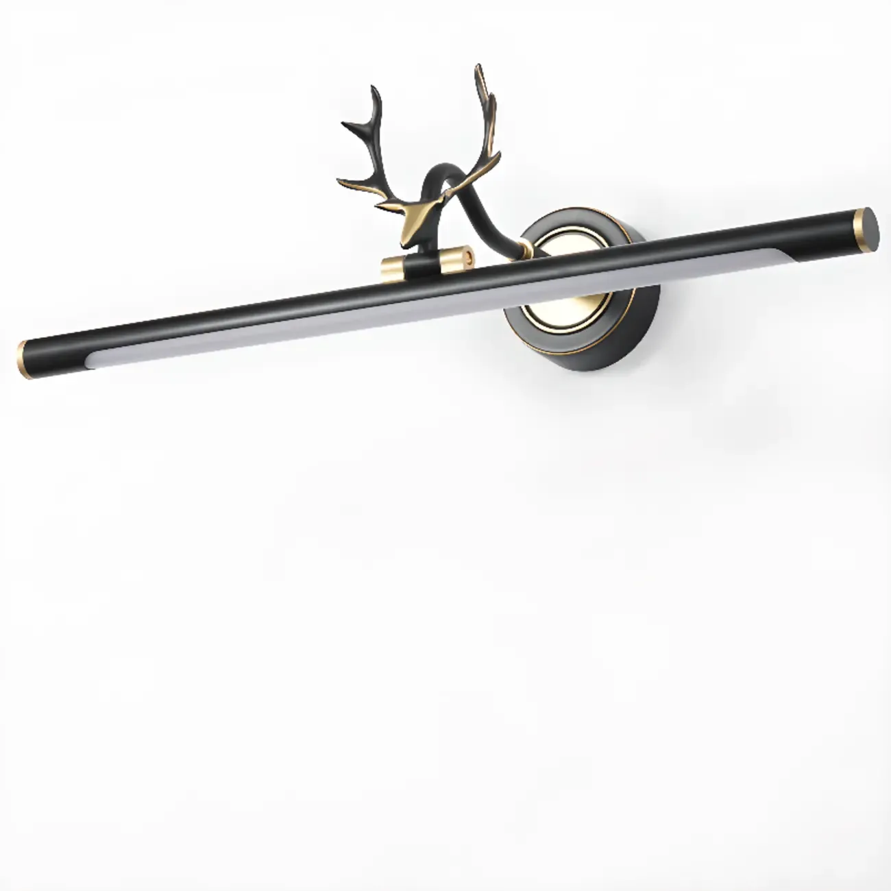 Modern Linear Gold Bathroom Vanity Light with Antler Design  Image - 7