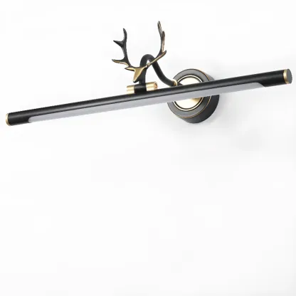 Modern Linear Gold Bathroom Vanity Light with Antler Design  Image - 7