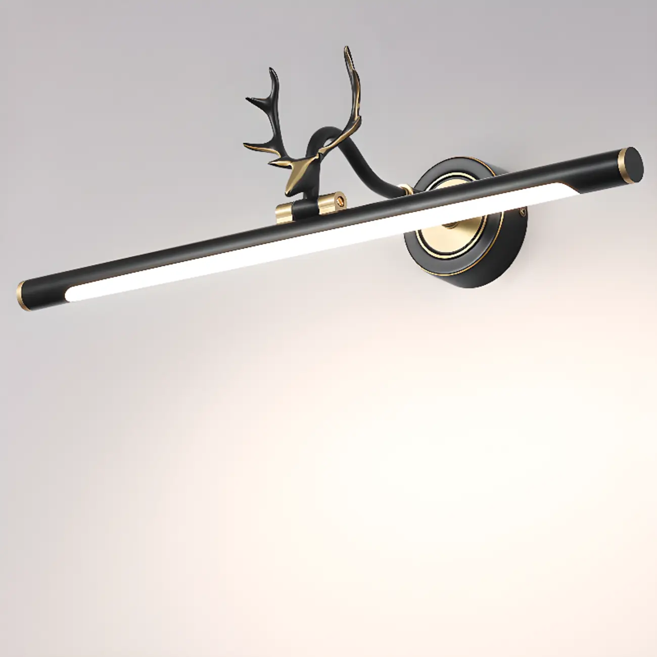 Modern Linear Gold Bathroom Vanity Light with Antler Design  Image - 9 | homeyfad
