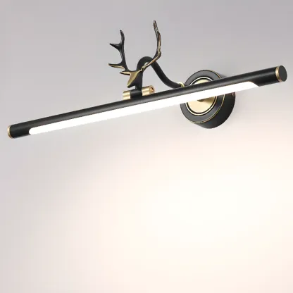 Modern Linear Gold Bathroom Vanity Light with Antler Design  Image - 9