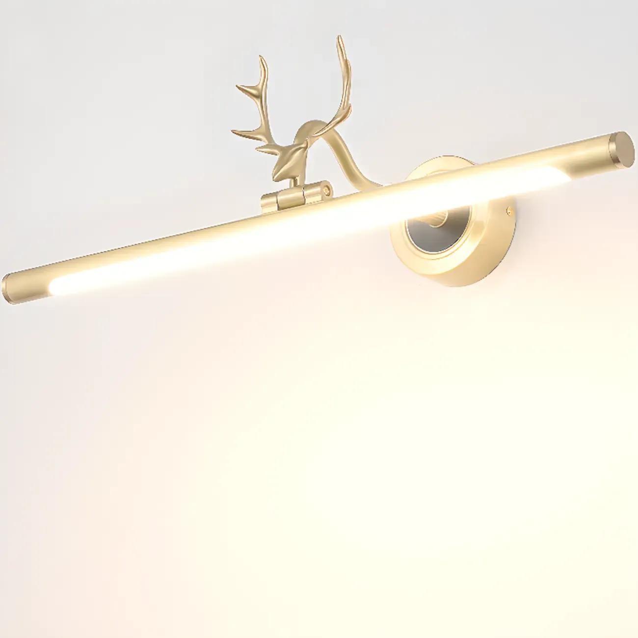 Modern Linear Gold Bathroom Vanity Light with Antler Design  Image - 10