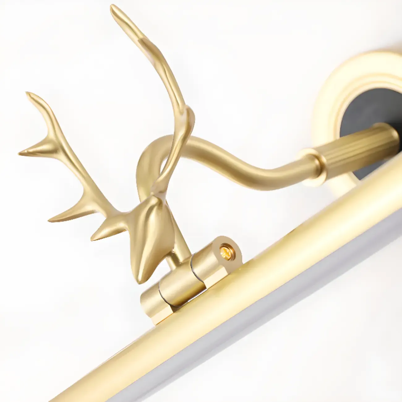 Modern Linear Gold Bathroom Vanity Light with Antler Design Image - 11