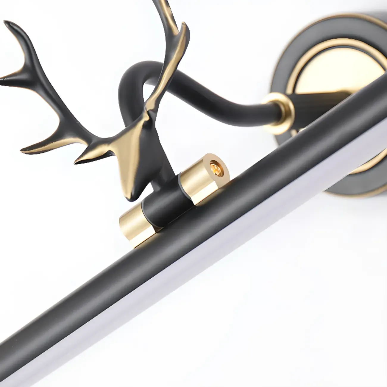 Modern Linear Gold Bathroom Vanity Light with Antler Design  Image - 12