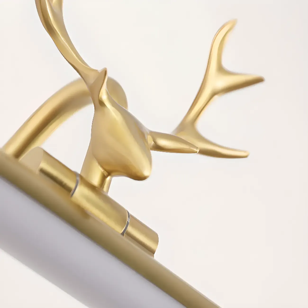 Modern Linear Gold Bathroom Vanity Light with Antler Design Image - 14