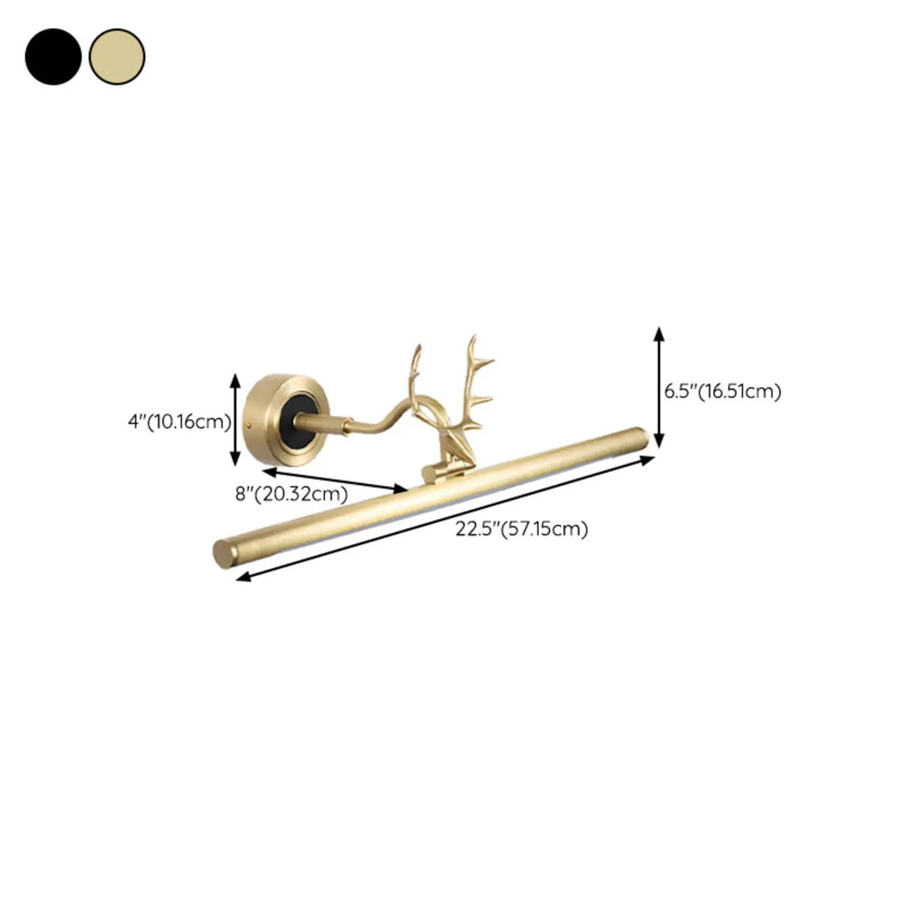Modern Linear Gold Bathroom Vanity Light with Antler Design  Image - 17 | homeyfad