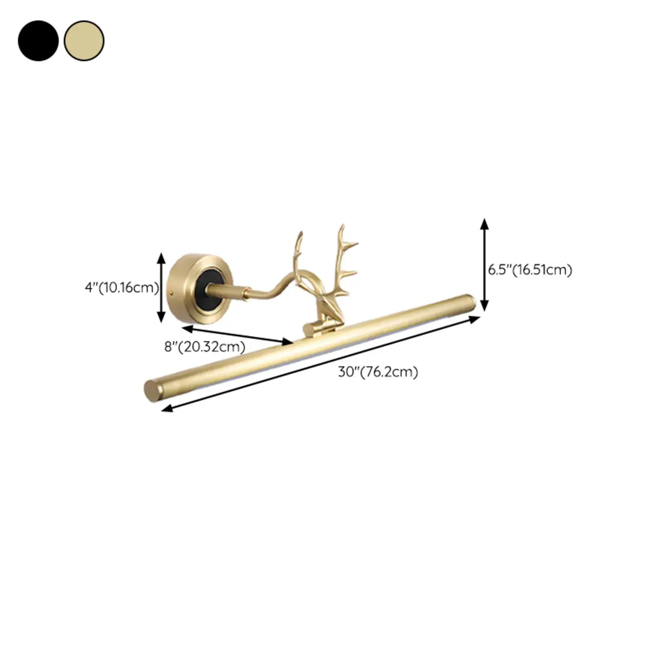 Modern Linear Gold Bathroom Vanity Light with Antler Design  Image - 18 | homeyfad