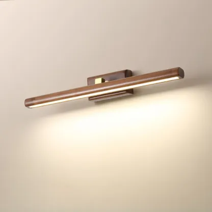 Modern Wood LED Vanity Light Fixture with Rotable Design Image - 2