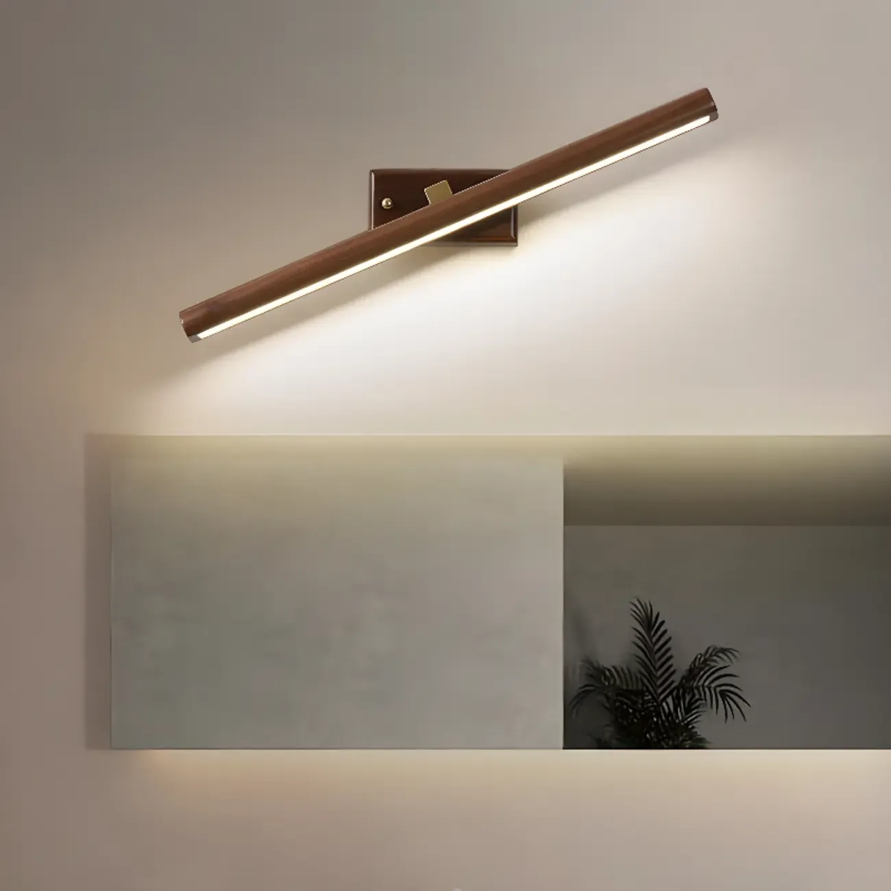 Modern Wood LED Vanity Light Fixture with Rotable Design Image - 4