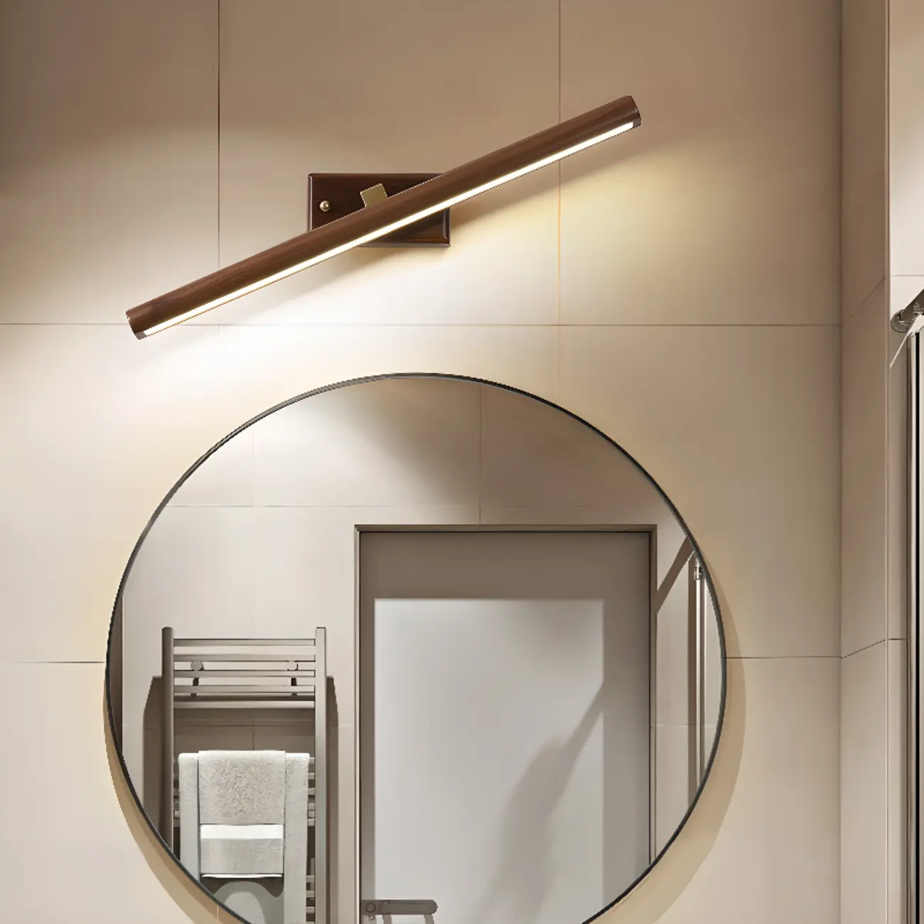 Modern Wood LED Vanity Light Fixture with Rotable Design Image - 6 | homeyfad