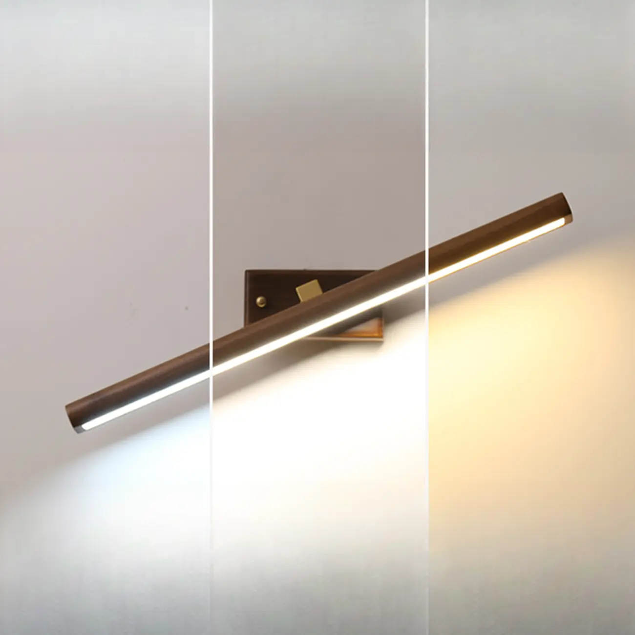 Modern Wood LED Vanity Light Fixture with Rotable Design Image - 10 | homeyfad